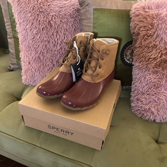 Sperry : Saltwater Leather Tan/Cord : NEW -Women’s Size 7 (cm=24) - Picture 1 of 4